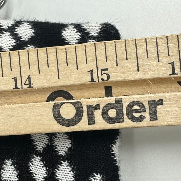 Kikit Skirt Womens Knit A-Line Pull On Geometric Pattern Black White M - Picture 7 of 11